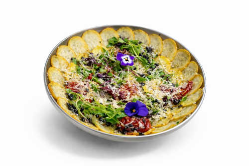 Ración de carpacho de calabacín